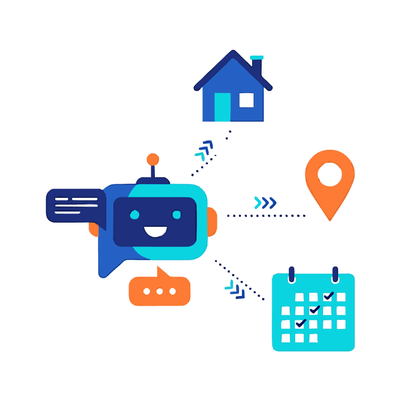 AI Chatbot for Real Estate Illustration