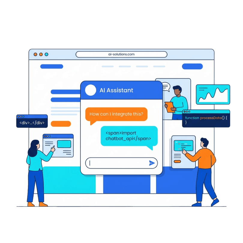 AI Chatbot for Website Illustration